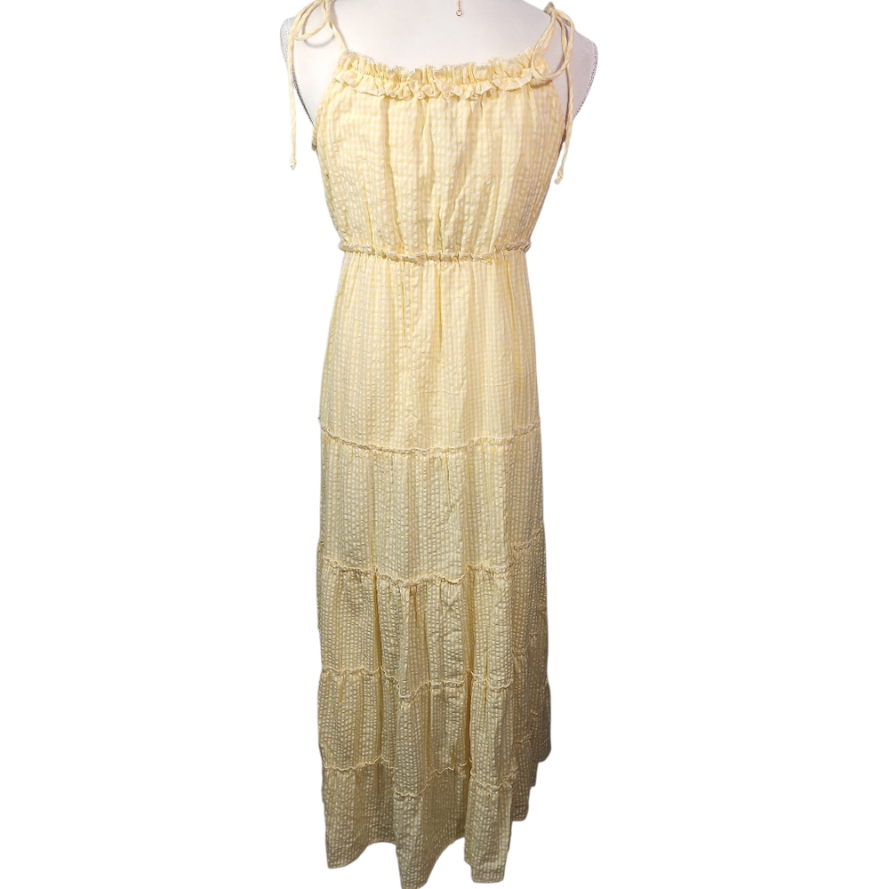 Jessica Simpson Light Yellow Maxi Dress. S
